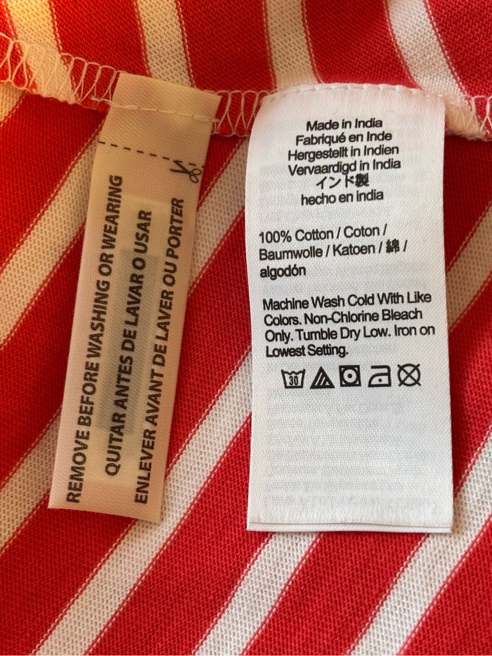 J. Crew Dress Women’s Medium Coral White Striped High Low Maxi Sleeveless AO477 - Picture 5 of 9